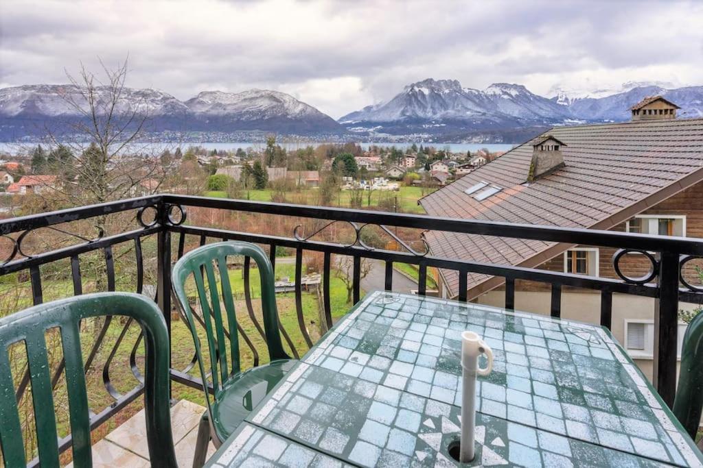 Cabana & Panorama Lac Annecy -Parking & Terrasse Sevrier Bagian luar foto